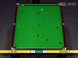 2025斯诺克大师赛半决赛：肖恩·墨菲6-3马克·艾伦 肖恩·墨菲VS马克·艾伦 20250118