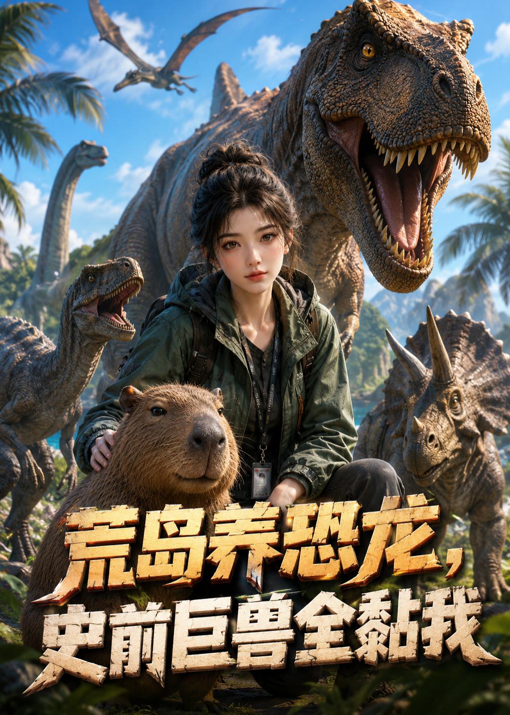 荒岛养恐龙，史前巨兽全黏我